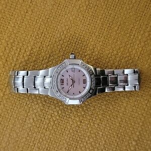 Seiko Womans Watch, Pink Mother of Pearl Face, EUCSXD691 Coutura Diamond Watch